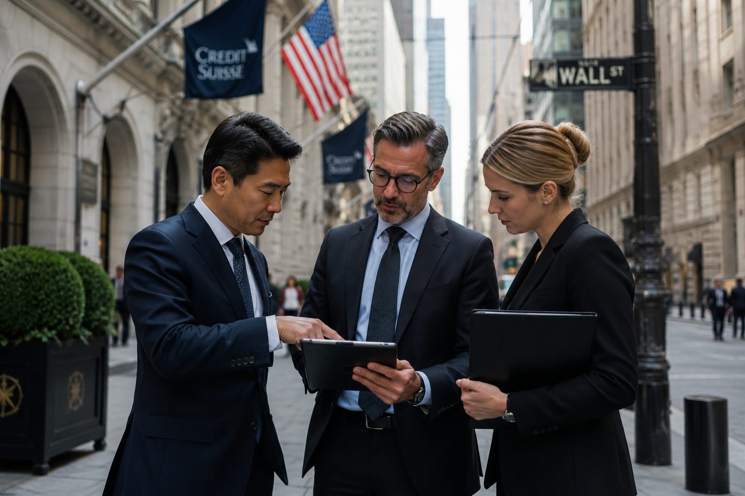 Abstract market signal lines converging